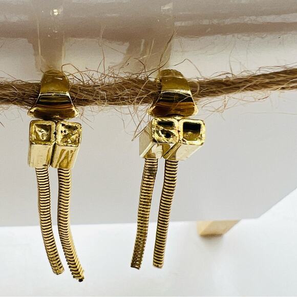 LH Segal California Vintage Clip On Earrings Minimalist Designer Old Money - Picture 5 of 8